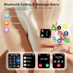 Smart Watch for Men Women (Answer/Make Calls), 1.83" HD Touchscreen Fitness Tracker, 480Hrs Playtime,112+ Sports Modes,Fitness & Sleep Tracker,Health,Fitness Watch for Android/iOS,IP68 Waterproof,Pink