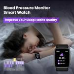 Smart Watch Blood Pressure, 1.95'' Blood Pressure Watch with Air Pump Cuff, S7 Smartwatch with Blood Pressure Sleep Monitor Sports Tracking for Android iOS Supports Data Sharing, Reminder Monitoring
