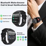 Haulvean Curve Smart Watch for Men Women, 1.91" Smartwatches with 120+ Sport Modes, Fitness Tracker with Bluetooth Call, Heart Rate, Waterproof Activity Tracker Smartwatch for iOS Android Phones