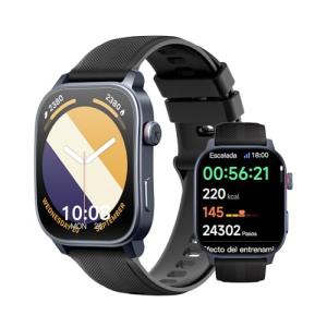 Smart Watch (Answer/Make Call), 2.1" Curved AMOLED Screen Smartwatch for Men Women, Activity Trackers with 150+ Sport Modes/Heart Rate/Sleep/SpO2 Monitor,5ATM Waterproof, Android and iOS Compatible