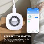 Mworld Smart Ring, Fitness & Health Tracker with Emotional AI Analysis, Sleep Monitor, Heart Rate/SpO2 Tracking, 10ATM Waterproof for Men and Women - Ceramic Material (Black, 11)