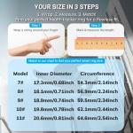 Mworld Smart Ring, Fitness & Health Tracker with Emotional AI Analysis, Sleep Monitor, Heart Rate/SpO2 Tracking, 10ATM Waterproof for Men and Women - Ceramic Material (Black, 11)