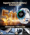 Military Smart Watch for Men(Answer/Calls),1.43''AMOLED Screen,500mAh 5ATM Waterproof,170 Sports Modes, Fitness Tracker Watch with Heart Rate/Blood Pressure/SpO2 for Android/iOS,Smartwatch Black