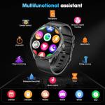 Smart Watch, 1.75" AMOLED Smartwatch for Men Women(Answer/Make Call), Fitness Activity Tracker Heart Rate/Sleep Monitor/Pedometer, IP68 Waterproof, 100+ Sport Modes Smart Watches for Android iPhone