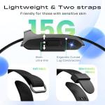 Activity & fitness trackers for men women, smart health wristband no screen ,24-H automatic sleep/heart rate/stress/step/calorie,120+exercise modes,60-day battery life,waterproof,free app,2 wristbands