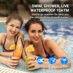 Mworld Smart Ring, Fitness & Health Tracker with Emotional AI Analysis, Sleep Monitor, Heart Rate/SpO2 Tracking, 10ATM Waterproof for Men and Women - Ceramic Material (Black, 11)