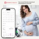 RIFESI Smart Ring for Women Men, Fashion Minimalist Fitness Ring & Sleep Tracker Ring with Heart Rate, SPO₂,Blood Pressure,5ATM Waterproof Health Ring, No Subscription,Women Gift(Size 10,Silver)