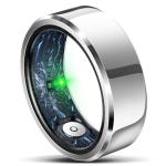 RIFESI Smart Ring for Women Men, Fashion Minimalist Fitness Ring & Sleep Tracker Ring with Heart Rate, SPO₂,Blood Pressure,5ATM Waterproof Health Ring, No Subscription,Women Gift(Silver,Size 9)