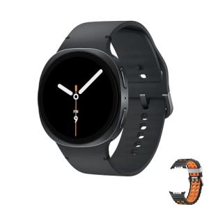 Samsung Galaxy Watch 8 (2025) Bluetooth Smartwatch, Intl Version – Fitness & Sleep Tracking,Heart Rate Monitor, Android Compatible(Not for iOS) + Extra Sport Band/Charger (Graphite, 44mm)