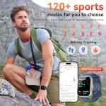 Smart Watch with Alexa Built-in, Bluetooth Calls/Notifications, 1.83" HD Health Fitness Tracker, 24/7 Heart Rate and Sleep Tracking, 120+ Sports Modes, IP68 Waterproof for iPhone and Android (Blue)