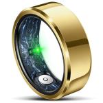 RIFESI Smart Ring for Women Men, Fashion Minimalist Fitness Ring & Sleep Tracker Ring with Heart Rate, SPO₂,Blood Pressure,5ATM Waterproof Health Ring, No Subscription,Gifts for Women (Size 11,Gold)