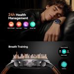 Kieslect Smart Watch for Men Women, Compatible with Android & iPhone, 1.43" AMOLED Screen Fitness Tracker with Answer/Make Calls, IP68 Waterproof Heart Rate/Sleep/SpO2 Monitor, 100+ Sports Modes