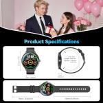 Smart Watch, 1.75" AMOLED Smartwatch for Men Women(Answer/Make Call), Fitness Activity Tracker Heart Rate/Sleep Monitor/Pedometer, IP68 Waterproof, 100+ Sport Modes Smart Watches for Android iPhone