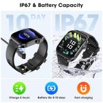 Haulvean Curve Smart Watch for Men Women, 1.91" Smartwatches with 120+ Sport Modes, Fitness Tracker with Bluetooth Call, Heart Rate, Waterproof Activity Tracker Smartwatch for iOS Android Phones