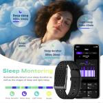 Activity & fitness trackers for men women, smart health wristband no screen ,24-H automatic sleep/heart rate/stress/step/calorie,120+exercise modes,60-day battery life,waterproof,free app,2 wristbands