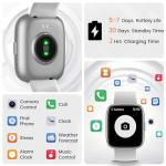 Smart Watch with Alexa Built-in, 1.83" HD Touchscreen Fitness Tracker with Bluetooth Calling, Fitness Watch with Heart Rate/Sleep Monitor/120+ Sports, IP68 Waterproof Smartwatch for Android iOS, Gray