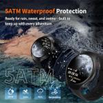 GPS Smart Watch for Men With AI (Answer/Make Call), 1.43" Micro-Spherical AMOLED Smartwatch for Android and iPhone, 150+ Sport Mode Fitness Tracker with HR, SpO2, Sleep Monitor, 5ATM Waterproof