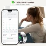 RIFESI Smart Ring for Women Men, Fashion Minimalist Fitness Ring & Sleep Tracker Ring with Heart Rate, SPO₂,Blood Pressure,5ATM Waterproof Health Ring, No Subscription, Gift(Size 10,Silver)