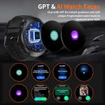 GPS Smart Watch for Men With AI (Answer/Make Call), 1.43" Micro-Spherical AMOLED Smartwatch for Android and iPhone, 150+ Sport Mode Fitness Tracker with HR, SpO2, Sleep Monitor, 5ATM Waterproof