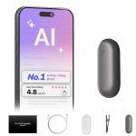 PLAUD NotePin Voice Recorder, AI Voice Recorder, App Control, AI Notetaker, AI Transcribe & Summarize, Support 112 Languages, 64GB Memory, Audio Recorder for Lectures, Meetings, Cosmic Gray