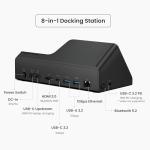 H1E USB C Docking Station with AI Voice Recorder, Free Transcription & Summarization, 4K HDMI, 1Gbps Ethernet, 5Gbps Data Transfers, 83W PD, Laptop Docking Station for Windows/Mac/ChromeOS (H1E)