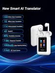 Wooask A8 Translation Earbuds, AI Translation Earbuds Real Time No APP Needed, No Subscription, 2025 Latest Two-Way Translator Device Support ChatGPT/Recording for Travel, Business, Learning Language