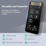 AI Voice Recorder with Playback, Digital Voice Recorder with Transcription to Text, Summary, Translation, Full Touchscreen Recorder Device for Meetings, Lectures, Interviews with 64GB Card