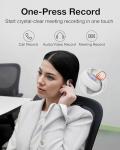 VIAIM OpenNote AI Recorder – Open Ear Earbuds with FlashRecord, Call Recording, Real-Time Transcription, Translation, AI Assistant, for Students, Professionals & Interview Recording, Gray