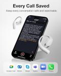 VIAIM OpenNote AI Recorder – Open Ear Earbuds with FlashRecord, Call Recording, Real-Time Transcription, Translation, AI Assistant, for Students, Professionals & Interview Recording, Gray