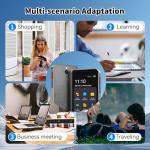 Language Translator Device, ChatGpt AI Translator Two-Way Language Translator in 139+ Languages Real-Time Voice Spainish English Translation Voice/Photo/Recording/Offline for Business Study Travel