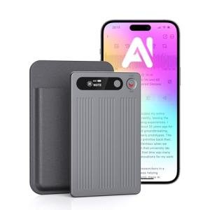 AI Voice Recorder, Note Voice Recorder with Transcribe&Summarize, Two-Way Translation with APP, 50+ Languages, 64GB Memory, Recording Device Compact&Lightweight for Lectures, Meetings, Calls,Interview