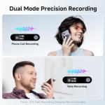 AI Voice Recorder, Note Voice Recorder with Transcribe＆Summarize, Two-Way Translation with APP, 50+ Languages, 64GB Memory, Recording Device Compact&Lightweight for Lectures, Meetings, Calls,Interview