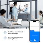 AI Translator Device, 3-in-1 Voice Translation Recorder Voice Translation, Voice Recording & Voice Transcription, 140+ Language Translator for Meeting Lecture Travel