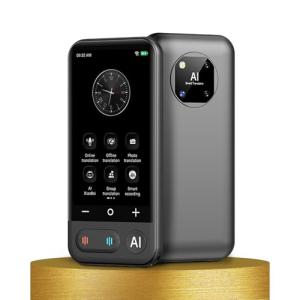 Souroyea AI Language Translator Device - Real Time AI Robot Role Play Chat Travel Tool Support 150 Languages, Online/Offline&Recording&Photo Simultaneous Voice Translation, 4.7" HD Digital Screen