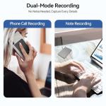 AI Voice Recorder, Free Real-Time Transcription & Translation | Chat gpt Powered Summarizer, 93 Languages, 64GB Memory, App Controlled, for Lectures, Interviews, Meetings, & Calls(Black)