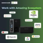 seeed studio NVIDIA Jetson Orin NX 16GB Edge AI Device - reComputer J4012, 4xUSB 3.2, M.2 Key E & Key M Slot, Pre-Installed Jetpack System with NVIDIA Jetpack on 128GB NVMe SSD