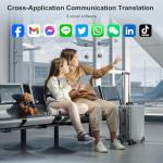AI Translator Device, 3-in-1 Voice Translation Recorder Voice Translation, Voice Recording & Voice Transcription, 140+ Language Translator for Meeting Lecture Travel