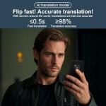 Souroyea AI Language Translator Device - Real Time AI Robot Role Play Chat Travel Tool Support 150 Languages, Online/Offline&Recording&Photo Simultaneous Voice Translation, 4.7" HD Digital Screen