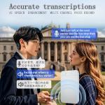 Note AI Voice Recorder Recording Device, Ai Note Taking Device, Support 121 Languages, App/Web Control & Summarize Audio Recorder for Lecture, Meeting, Call, Interview
