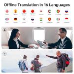 ANFIER A8 AI Translator Earbuds 2025 Model ChatGPT Offline Translation Earbuds Real Time No APP Required Independent Use Language Translator Device for 144 Languages for Business Travel and Daily Use