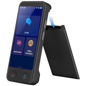 iTour D-pro Language Translator Device, Realtime Detachable Dual Screen AI Translator with 139 Languages, Online & Offline & Photo Translation, Instant Voice Translator for Business Learning Travel