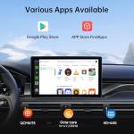 Ai Box Carplay/Android Auto Wireless Adapter, Android 13 6-in-1 Ai Box,4G LTE Card, GPS, DriveChat, Dual Bluetooth/WiFi, 4GB+64GB, Plug & Play for 2016+ Wired CarPlay, CB6A 2025 (CB6A-BK)