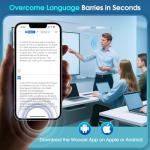 AI Translation Earbuds Real Time, 2025 Upgraded 6-in-1 Instant Translator with 144 Online & 11 Offline Languages, Voice/Video Call, Wireless OWS Translating Earbuds for Business Travel Learning