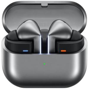 SAMSUNG Galaxy Buds3 Pro (2024, ANC) Water Resistant, AI Real-Time Language Interpreter, True Wireless Bluetooth 5.4 Earbuds, Hi-Fi, Noise Cancelling, Touch Control, International Model R630 (Silver)
