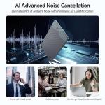 AI Voice Recorder, Free Real-Time Transcription & Translation | Chat gpt Powered Summarizer, 93 Languages, 64GB Memory, App Controlled, for Lectures, Interviews, Meetings, & Calls(Black)