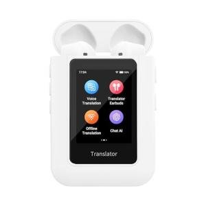 XUPURTLK Language Translator Device, Translation Earbuds Real Time with 144 Languages, Translator Device with AI Translator Earbuds Support ChatGPT/Recording, Portable Language Translator No Need APP