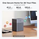 UGREEN NAS DH4300 Plus 4-Bay Desktop NAS, Support Capacity up to 120TB, Remote Access, AI Photo Album, Beginner Friendly System, 8GB LPDDR4X RAM, 2.5GbE, 4K HDMI, Network Attached Storage (Diskless)