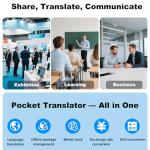 iTour D-pro Language Translator Device, Realtime Detachable Dual Screen AI Translator with 139 Languages, Online & Offline & Photo Translation, Instant Voice Translator for Business Learning Travel