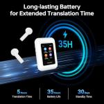 ANFIER A8 AI Translator Earbuds 2025 Model ChatGPT Offline Translation Earbuds Real Time No APP Required Independent Use Language Translator Device for 144 Languages for Business Travel and Daily Use