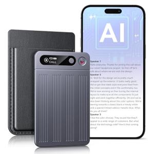 AI Voice Recorder, Smart Recording Device with ChatGPT Transcription & Summary, iOS/Android App Control, 2025 Upgraded for Business Meetings & Calls